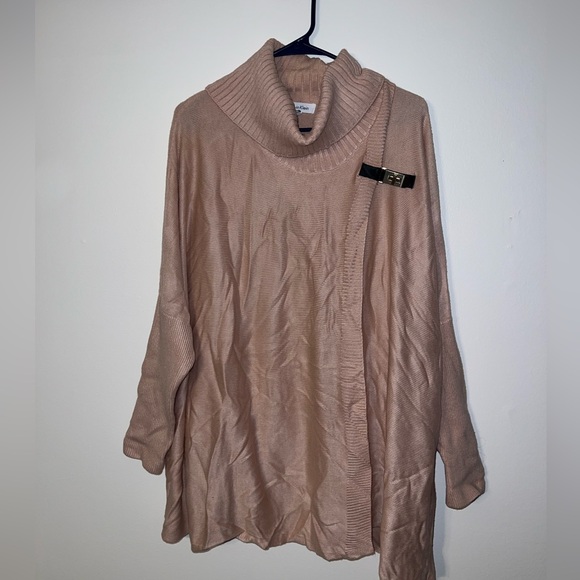Calvin Klein Women’s Cowl Neck Sweater, Dusty Rose, Size S/M - Picture 2 of 6